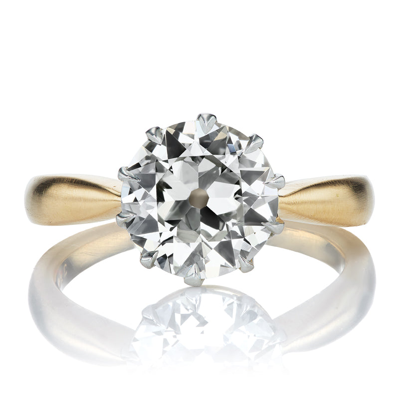 1.97ct Transitional Cut Diamond Solitaire Two-Tone Engagement Ring