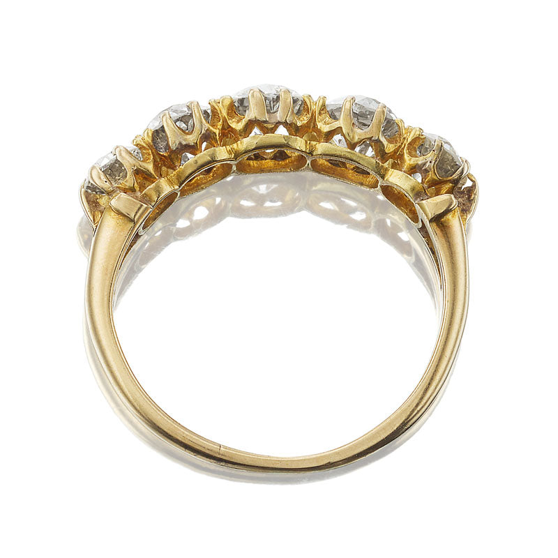 Antique Half Hoop Ring diamond engagement ring