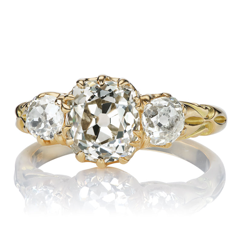 2.29ct Old Mine Cut Diamond diamond engagement ring