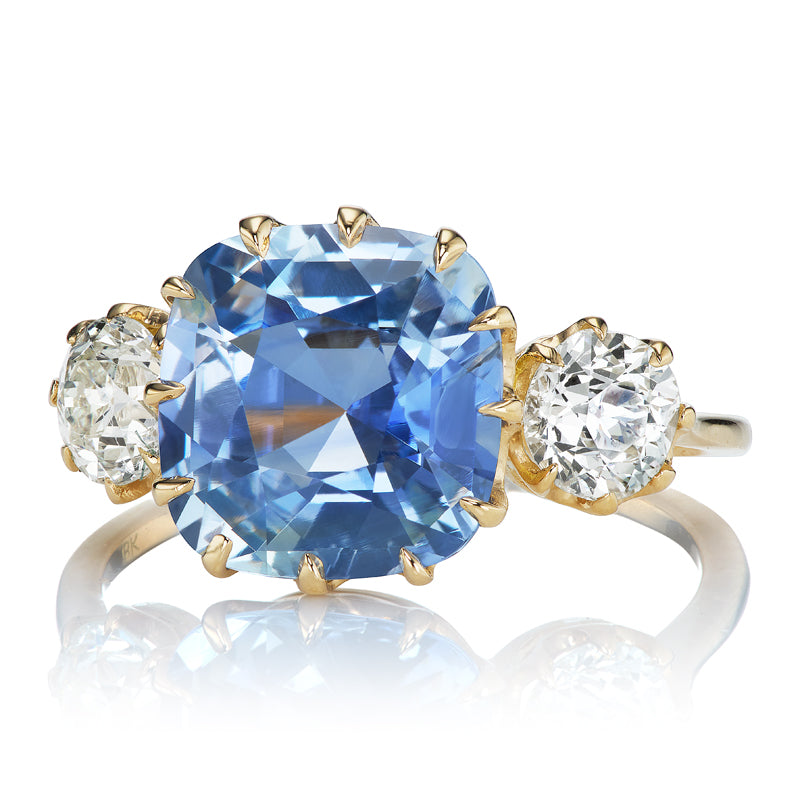 4.84ct Sapphire and Diamond Ring with gemstone