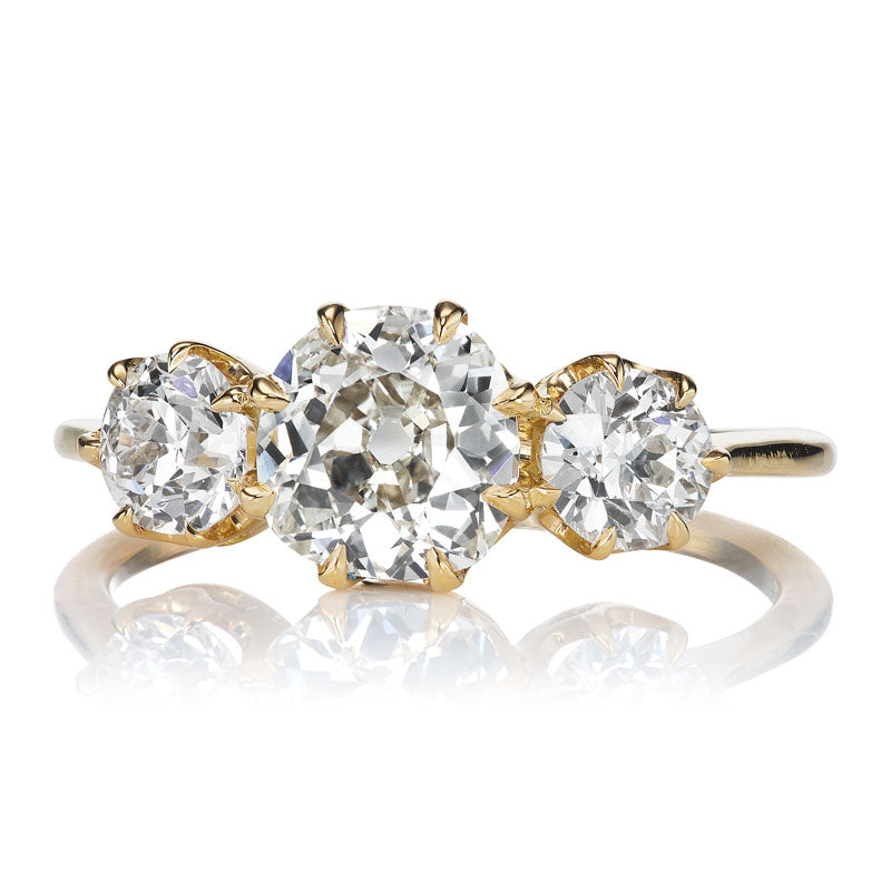 0.98ct Old Mine Cut Diamond diamond engagement ring