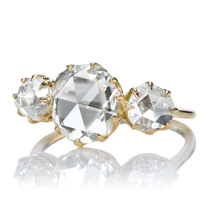 1.71ct Rose Cut Diamond diamond engagement ring