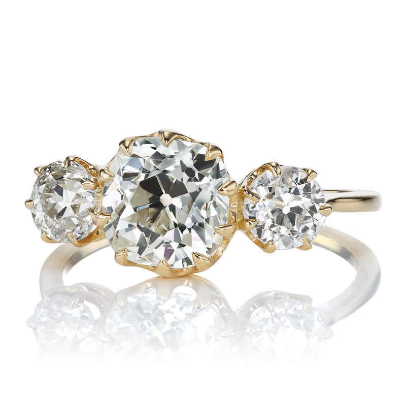 1.87ct Old Mine Cut Diamond diamond engagement ring