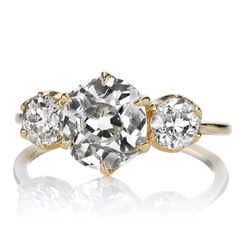 2.08ct Old Mine Cut Diamond diamond engagement ring