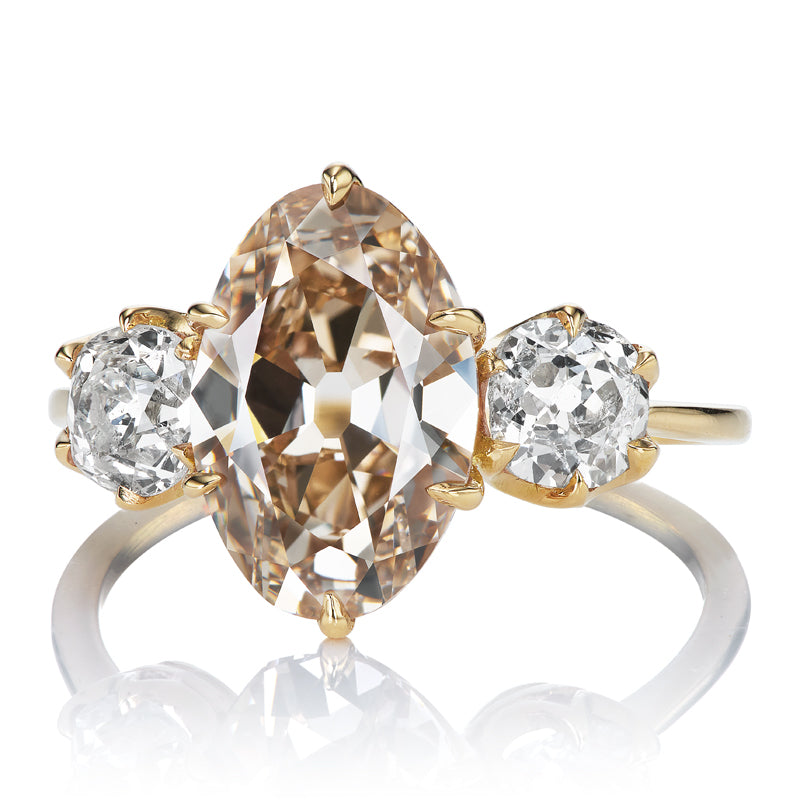 3.16ct Oval Cut Diamond diamond engagement ring