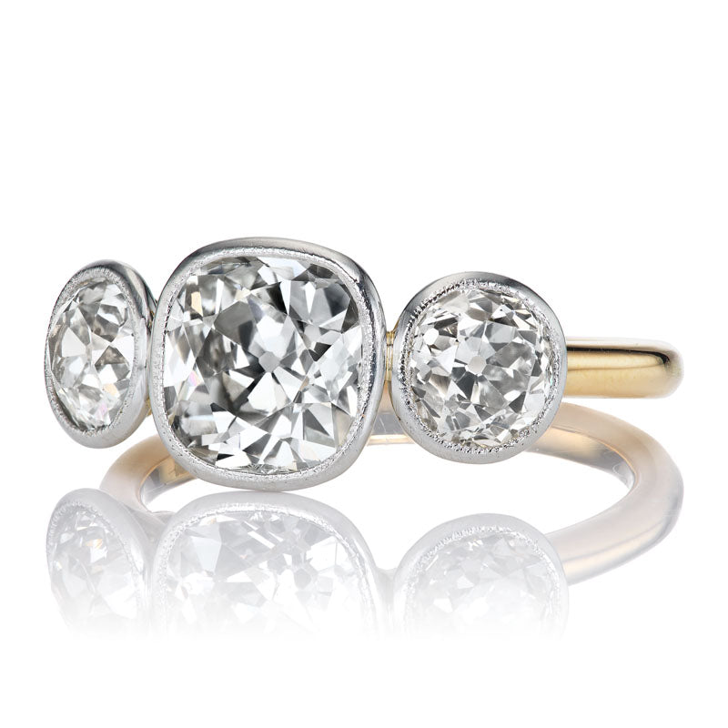 1.96ct Old Mine Cut Diamond diamond engagement ring