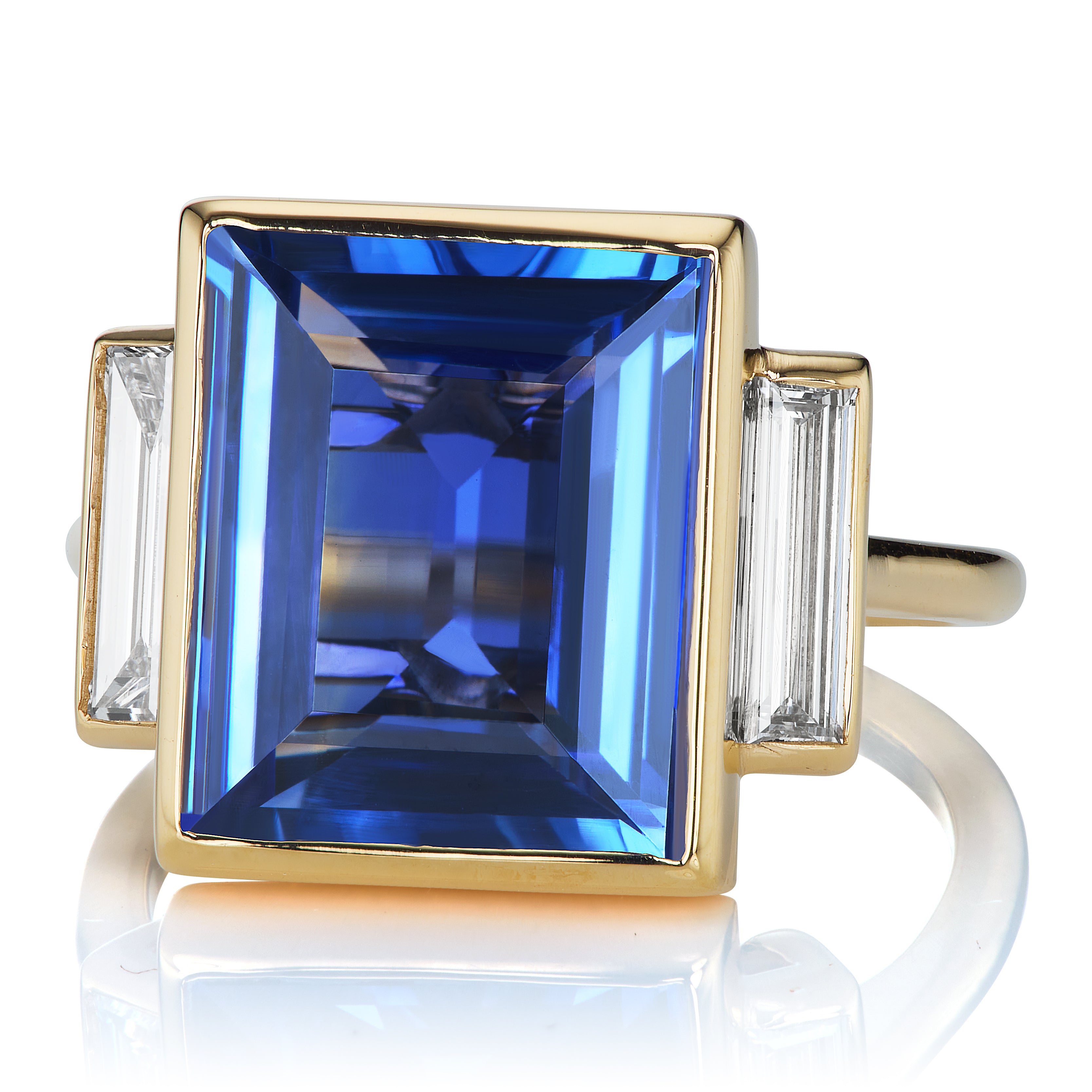 AB MADE diamond with gemstone