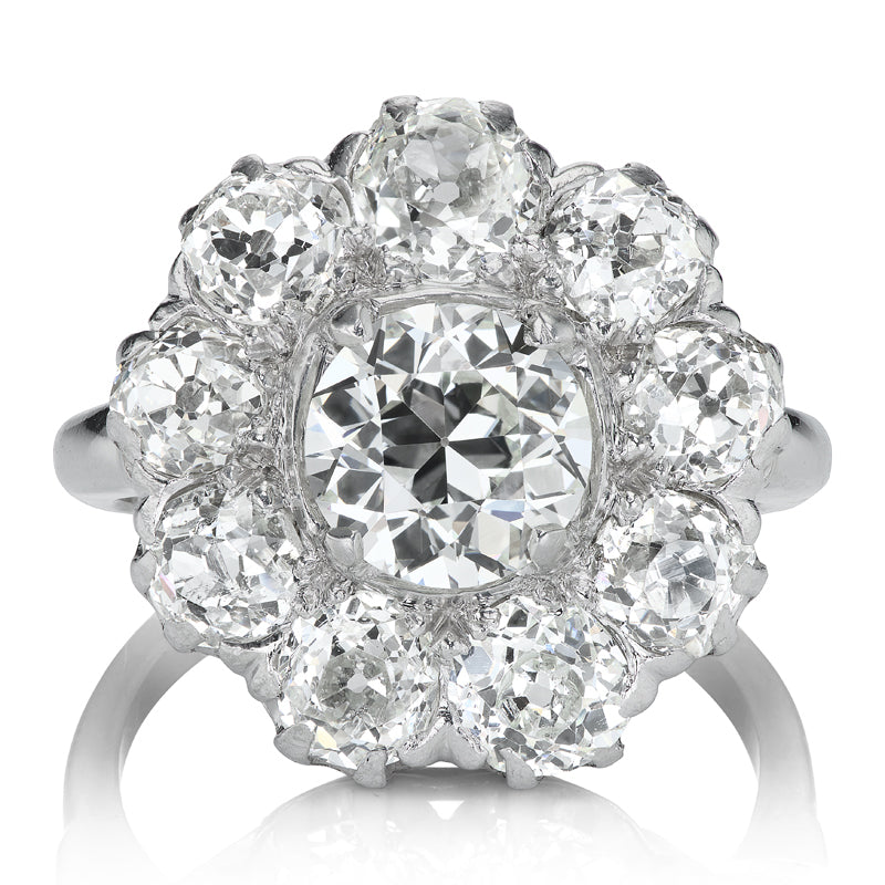 Antique Diamond Cluster Ring | Over 5-carats of Diamonds