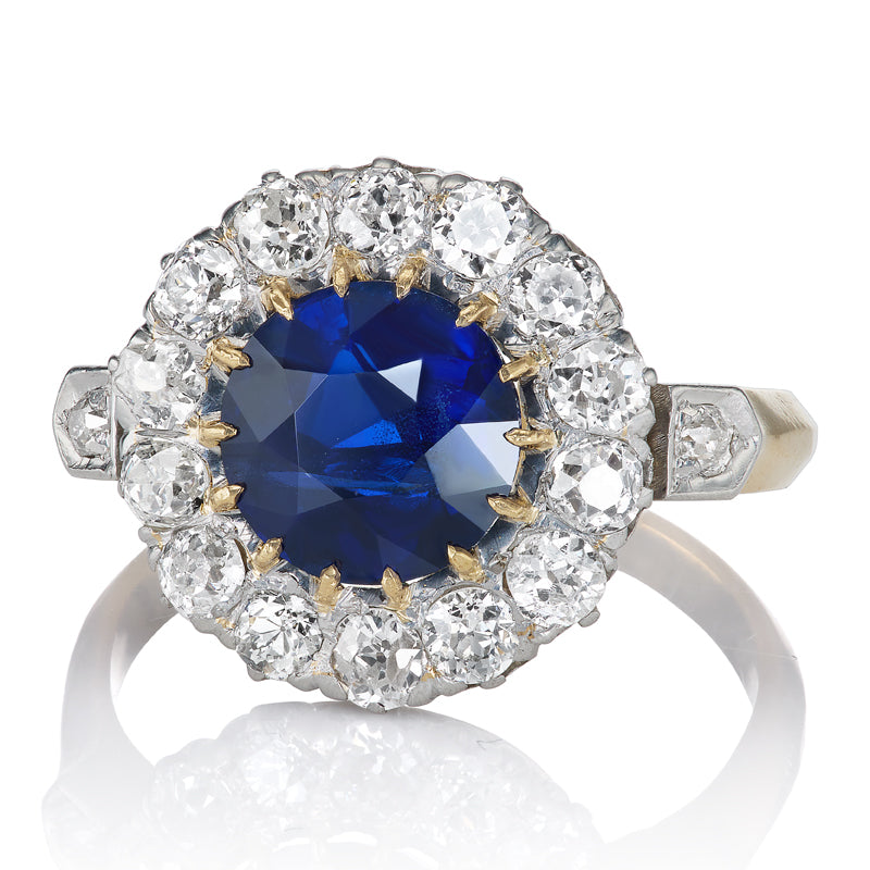 2.50ct Burma No Heat Sapphire diamond with gemstone