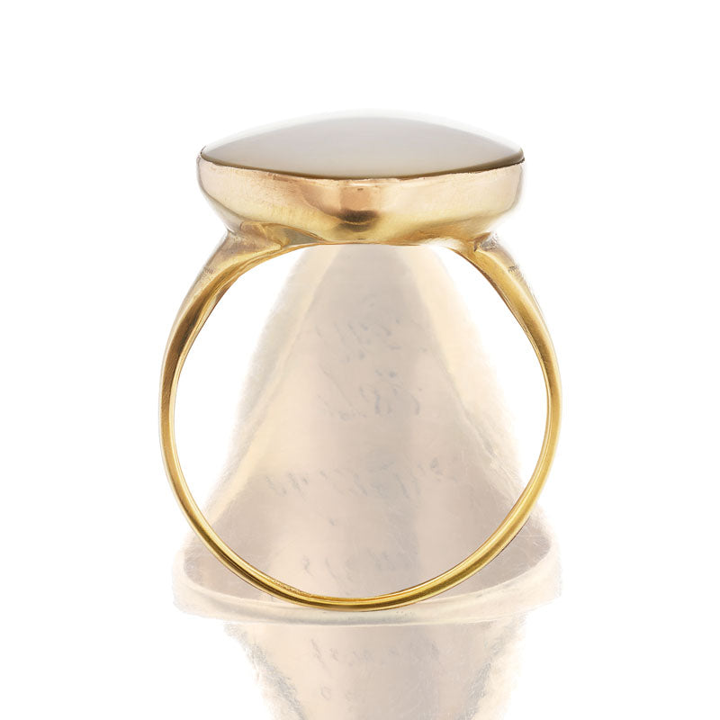 in yellow gold setting