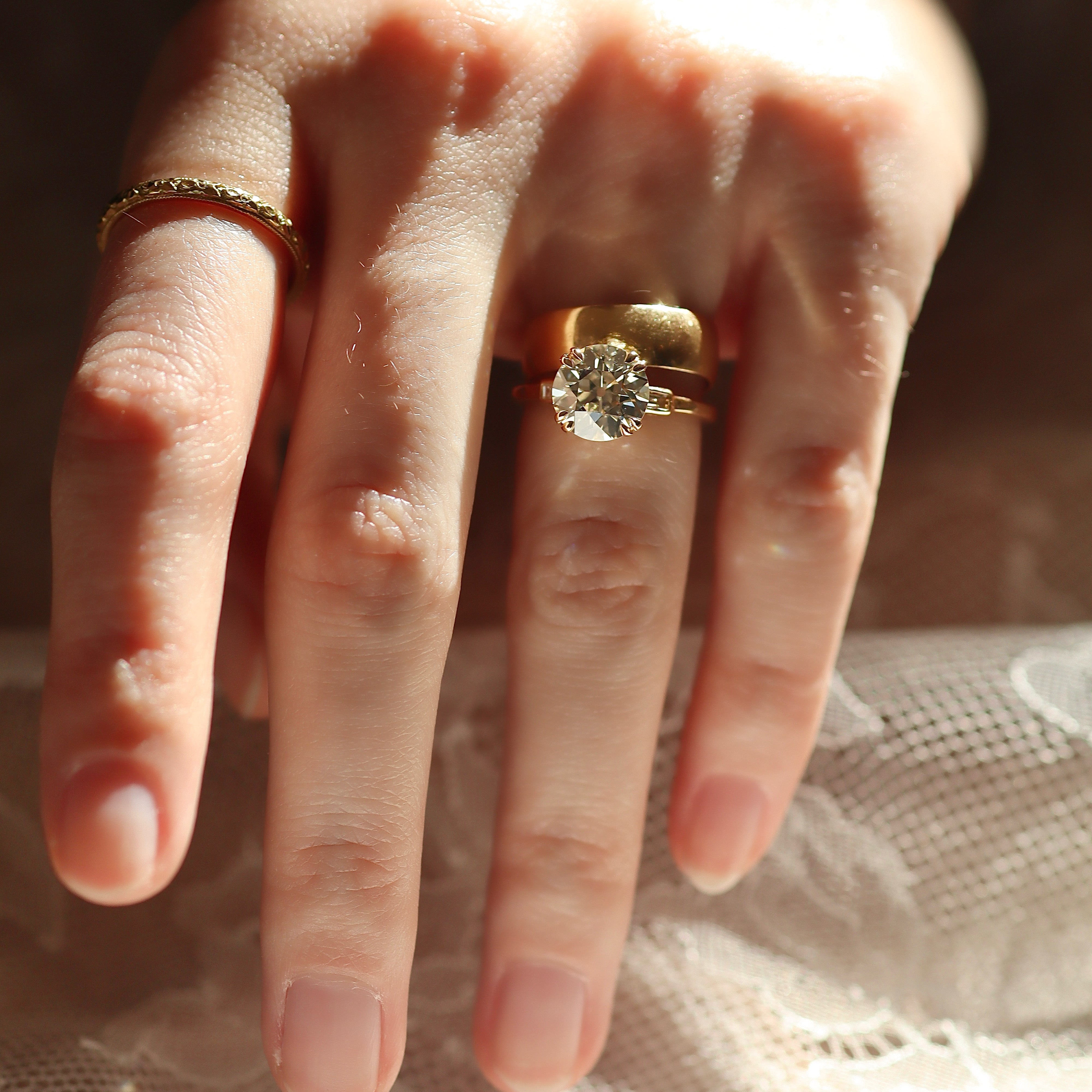 AB MADE diamond engagement ring