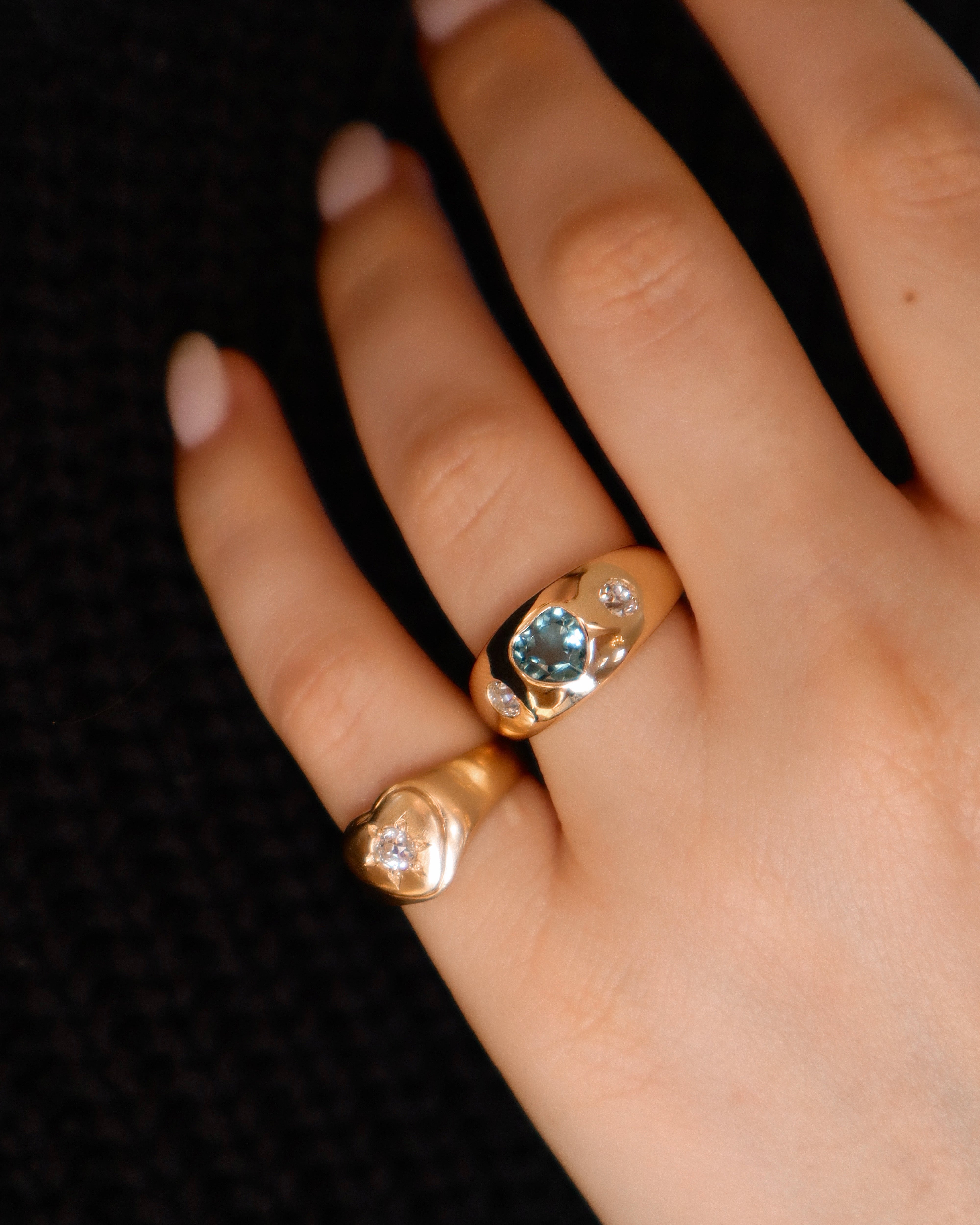 AB MADE diamond with gemstone