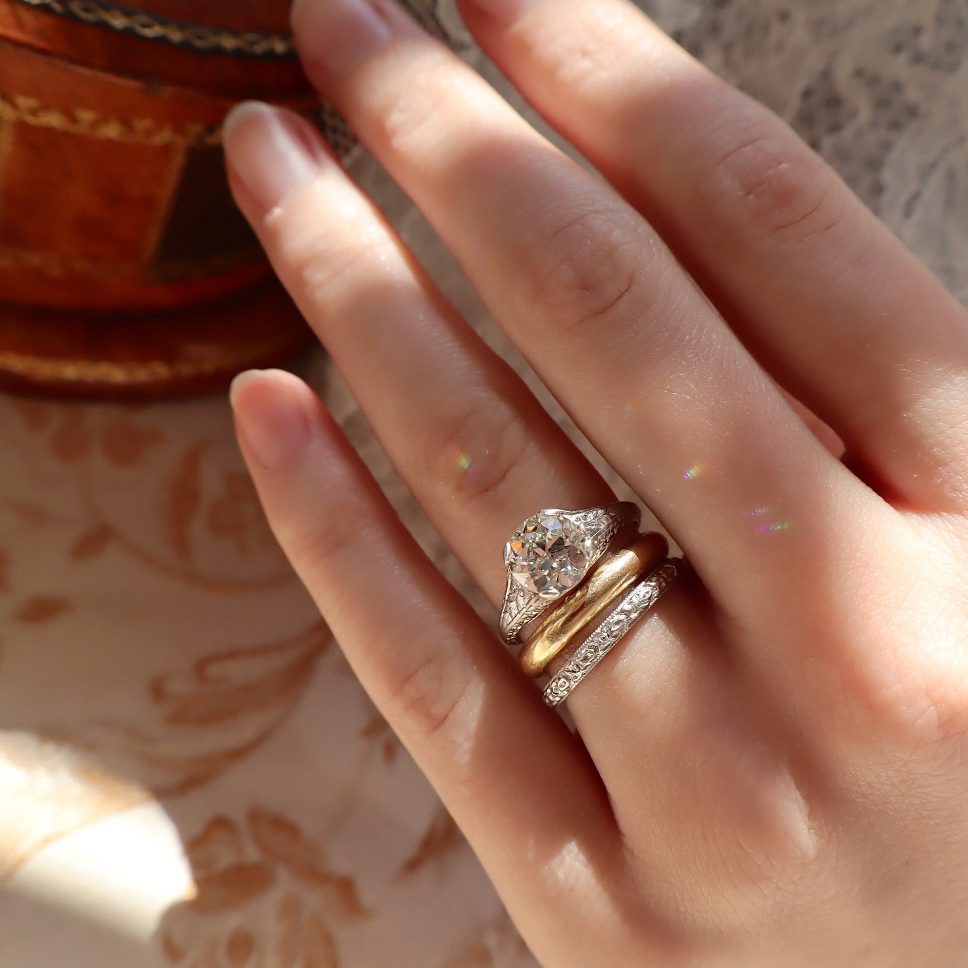 ANTIQUE diamond engagement ring