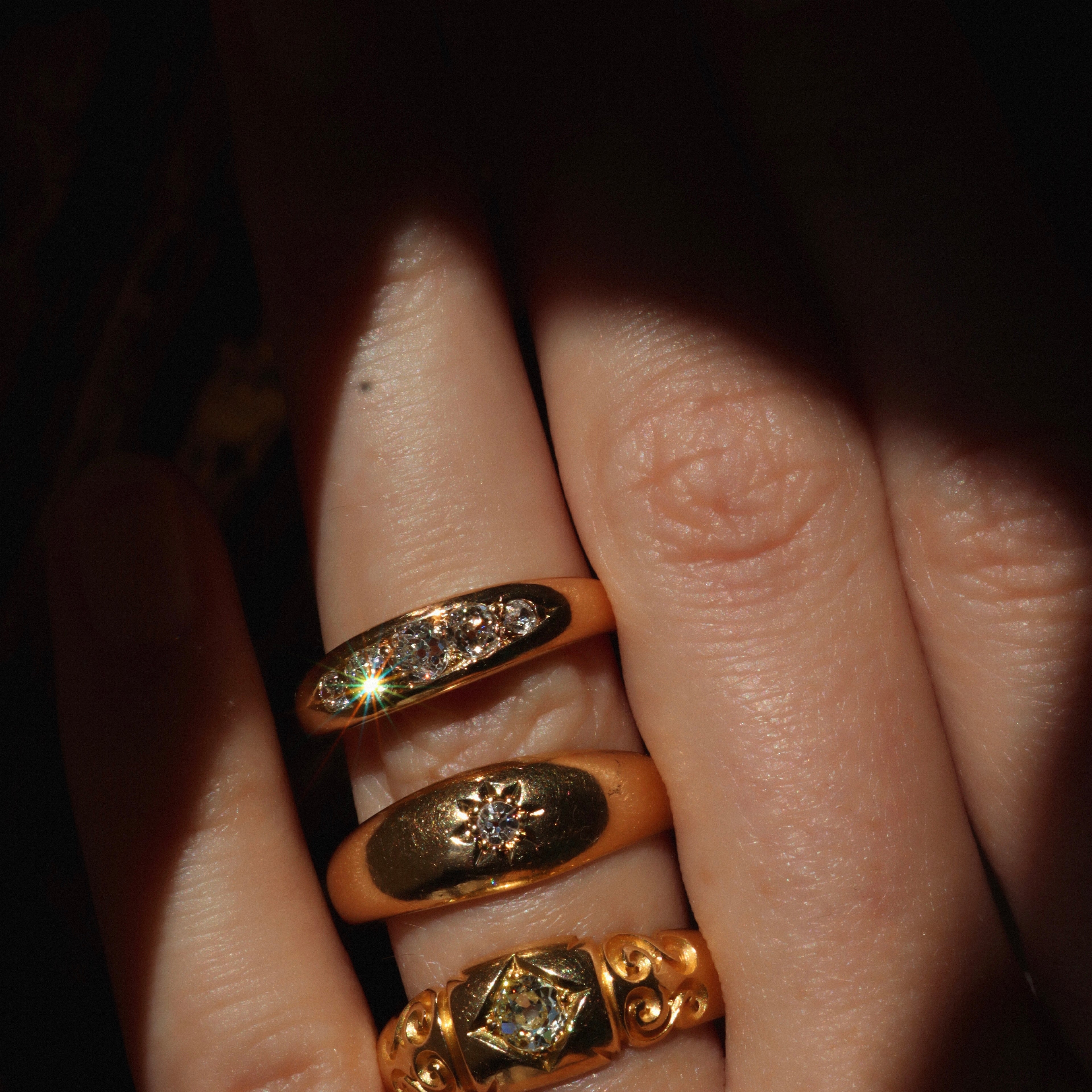 J-K-L color SI-I clarity diamond Rings