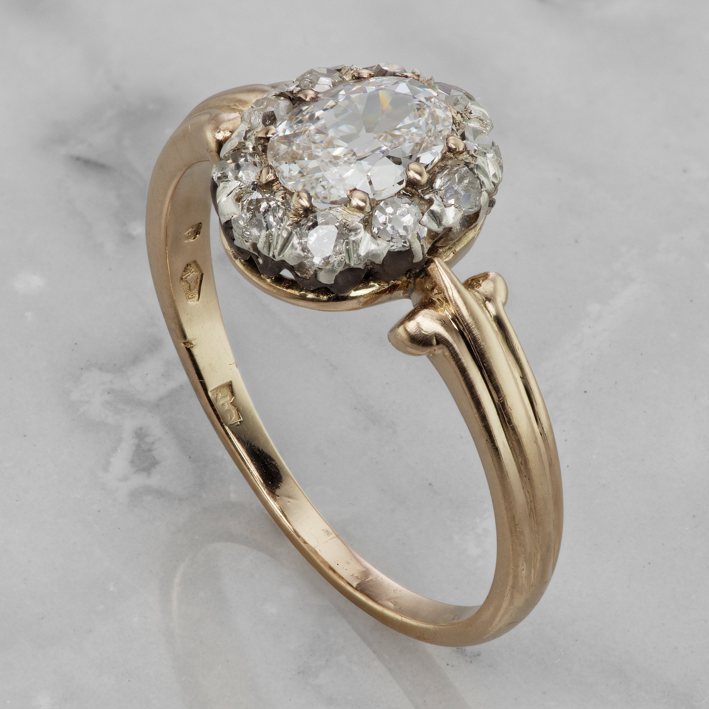 0.55 Carat Old Cut Oval Diamond