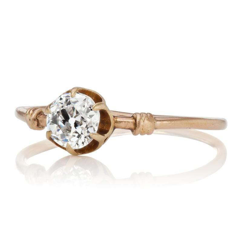 0.58ct old European cut diamond engagement ring