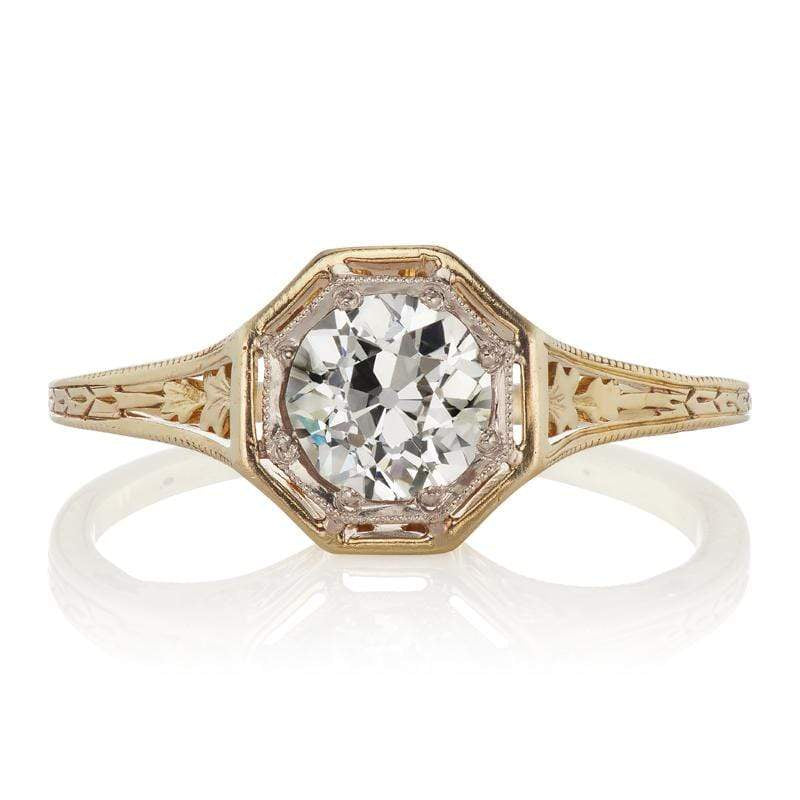 Art Deco Octagon Setting Engagement Ring
