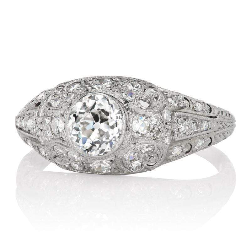 0.69ct old European cut diamond diamond engagement ring