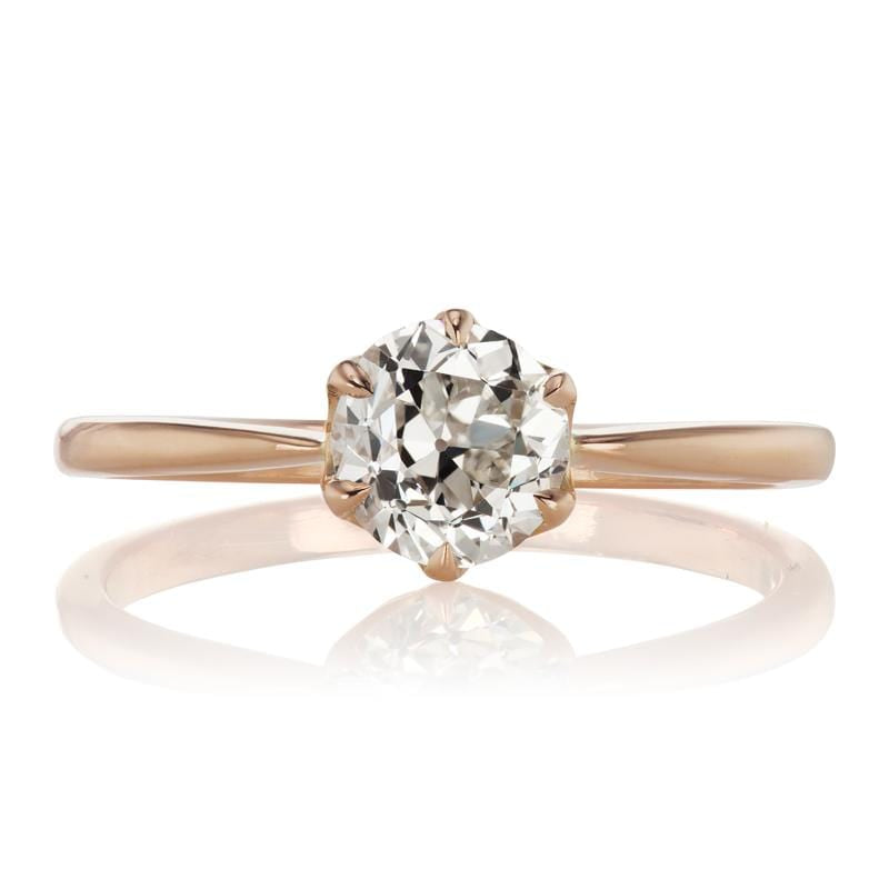 18kt Rose Gold Diamond Solitaire Engagement Ring