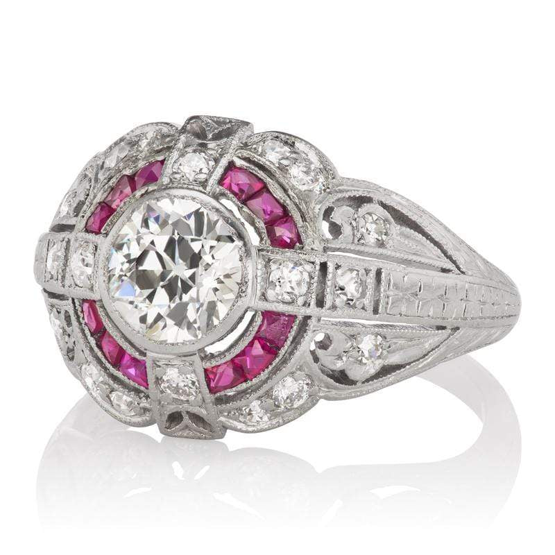 0.80ct old European cut diamond diamond engagement ring