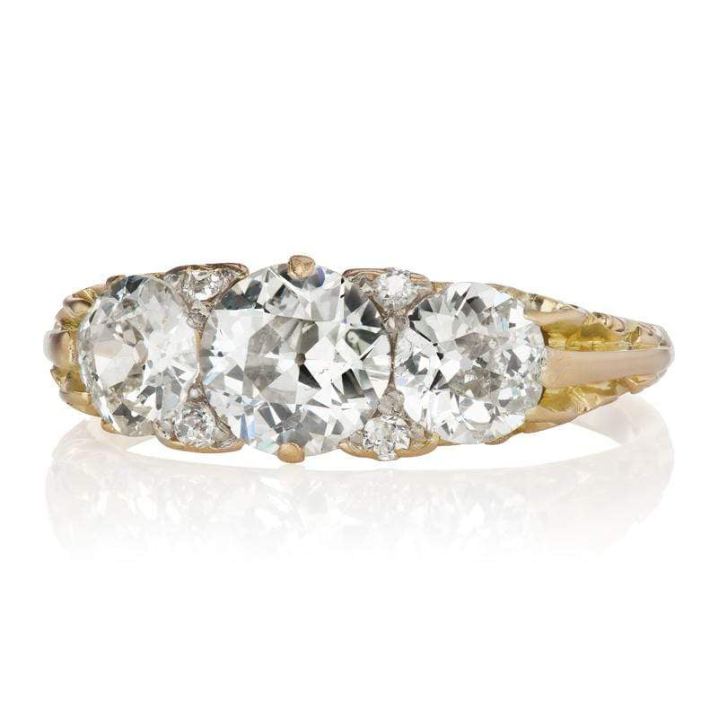 0.82ct old European cut diamond engagement ring