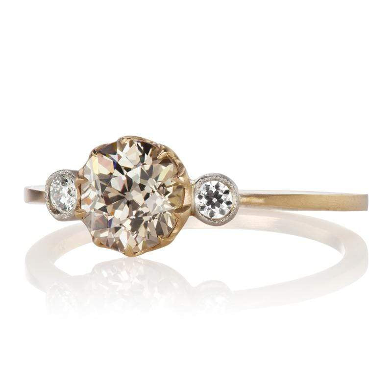 0.88ct old European cut diamond diamond engagement ring