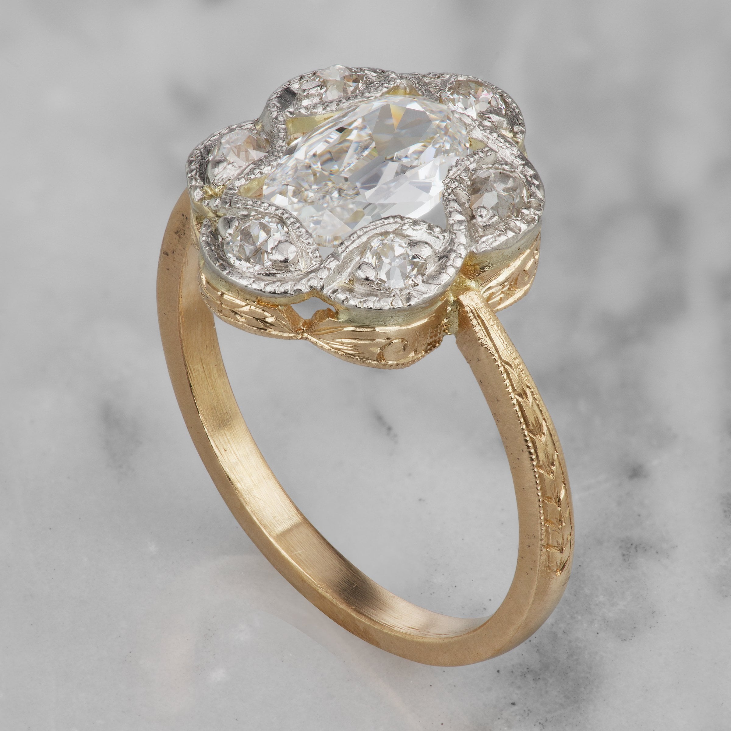 0.90 Carat Old Cut Oval Diamond