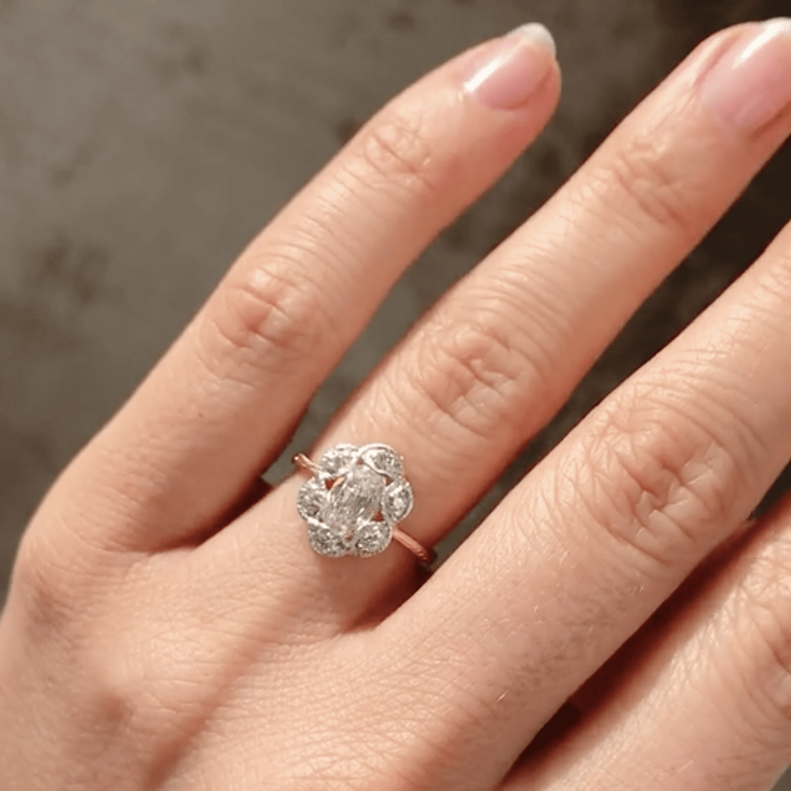 0.90 Carat Old Cut Oval Diamond