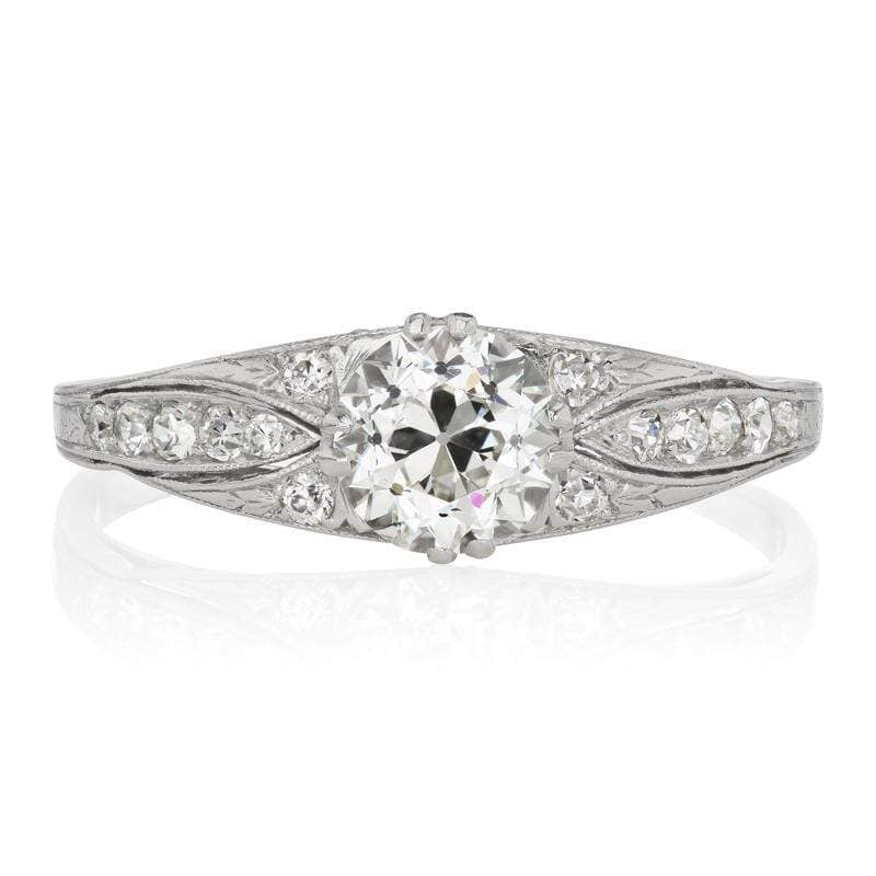 Art Deco Diamond Encrusted Engagement Ring