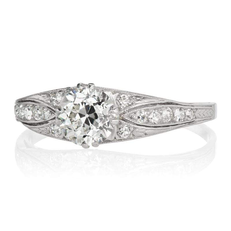 0.90ct old European cut diamond diamond engagement ring