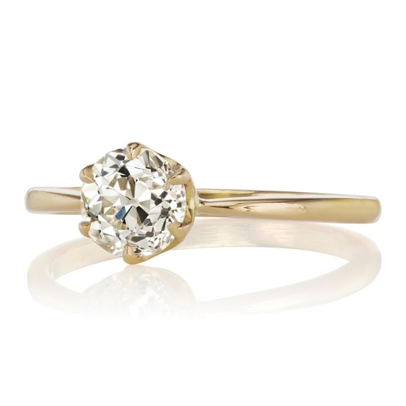 0.90ct old European cut diamond diamond engagement ring