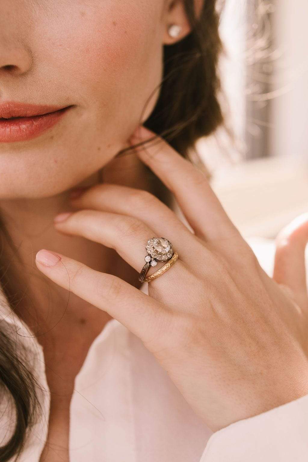 0.90ct old mine cut diamond