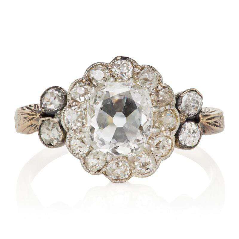 Antique Old Mine Cut Halo Engagement Ring Circa 1900 | Victor Barbone