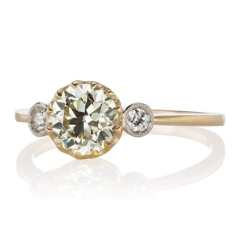 0.92ct old European cut diamond diamond engagement ring