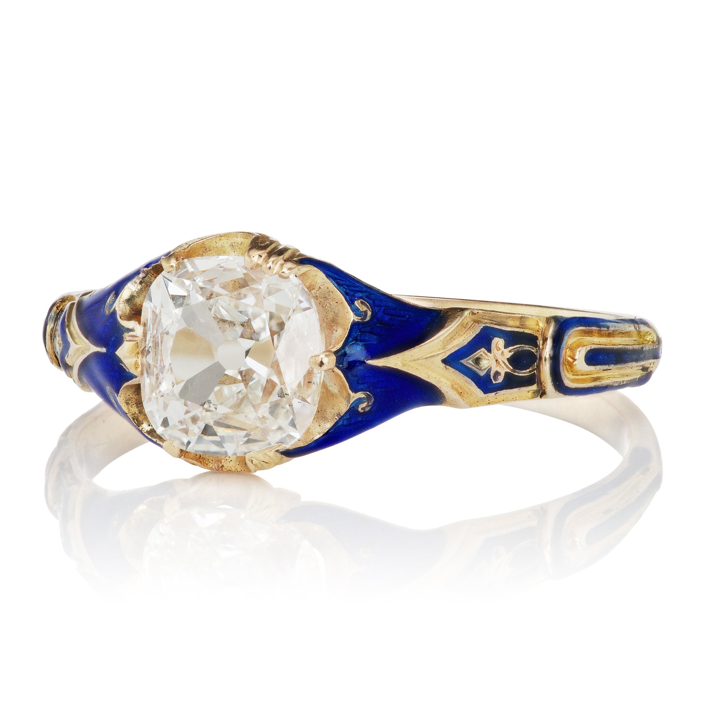 0.93ct antique cushion diamond