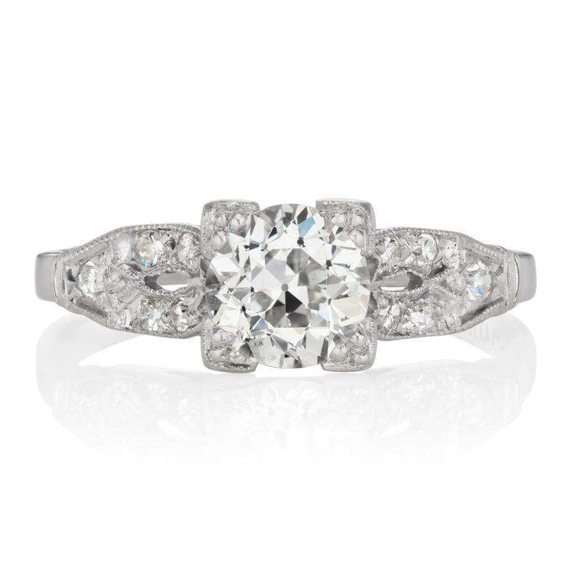 Vintage Square Engagement Ring With Split Shank | Victor Barbone