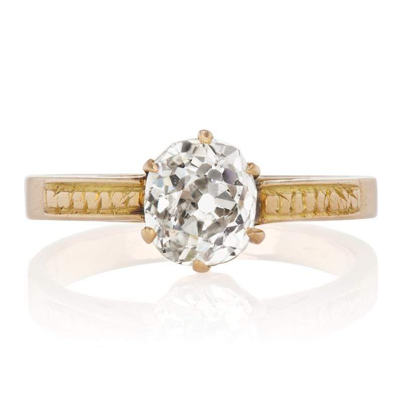 Antique Cushion Cut Solitaire Engagement Ring | Victor Barbone