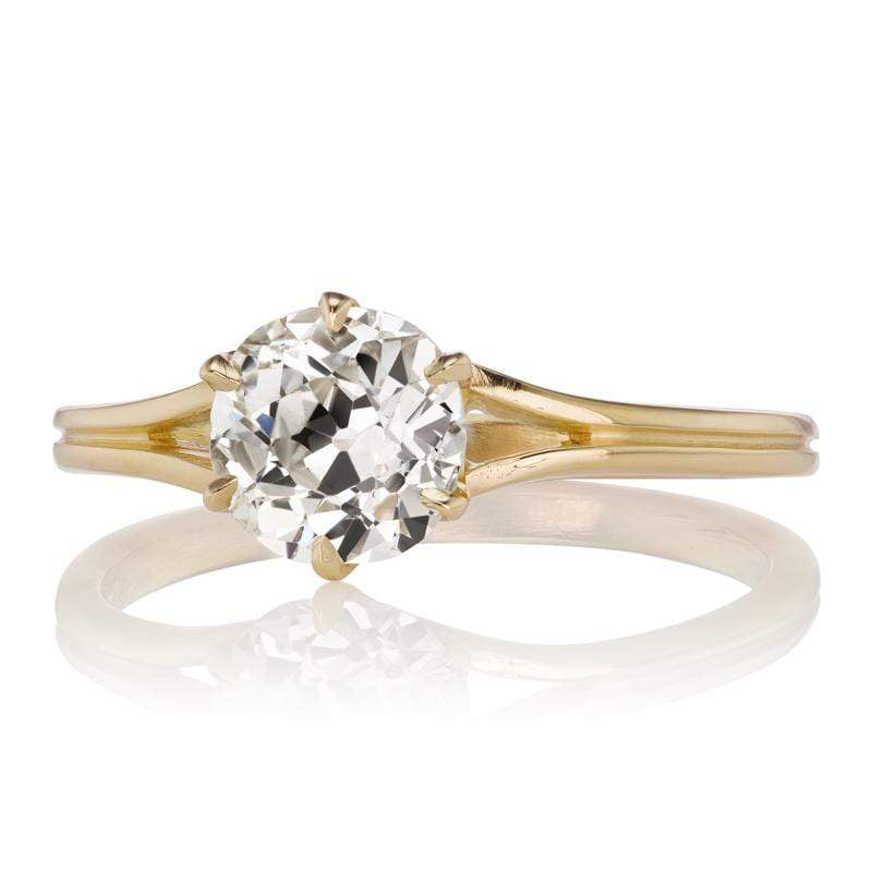 1.00ct old mine cut diamond diamond engagement ring