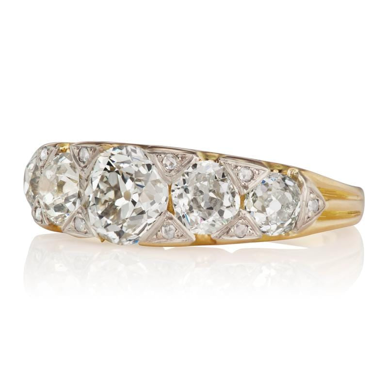 1.03ct old mine cut diamond engagement ring