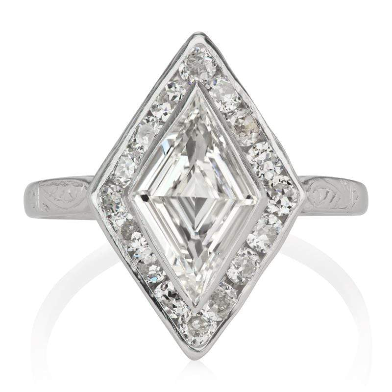 Vintage Kite Shaped Engagement Ring