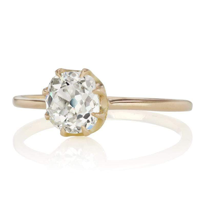 1.05ct old mine cut diamond diamond engagement ring