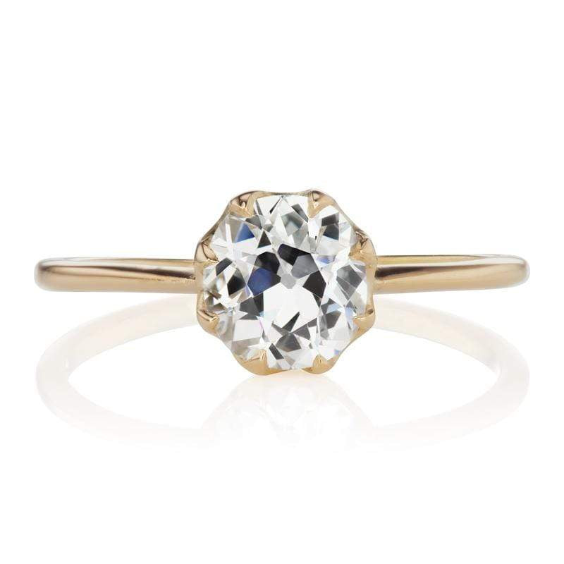 1 Carat Yellow Gold Diamond Solitaire Engagement Ring
