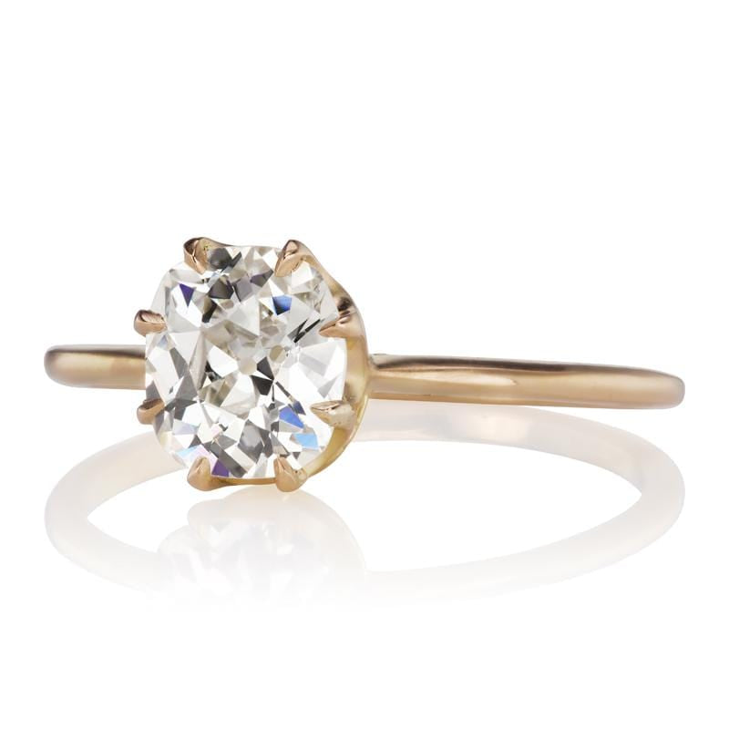 1.07ct old mine cut diamond diamond engagement ring