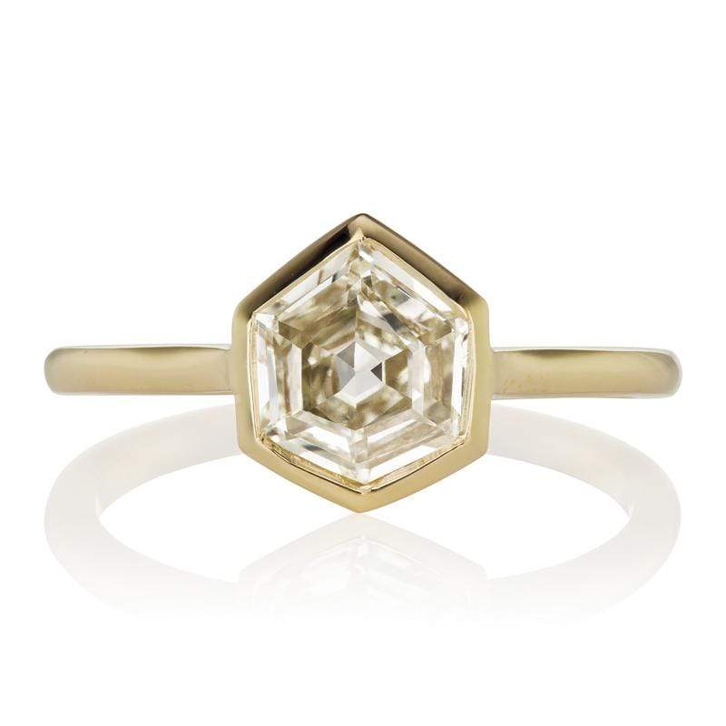 Hexagon Solitaire Engagement Ring - 1.08 ct