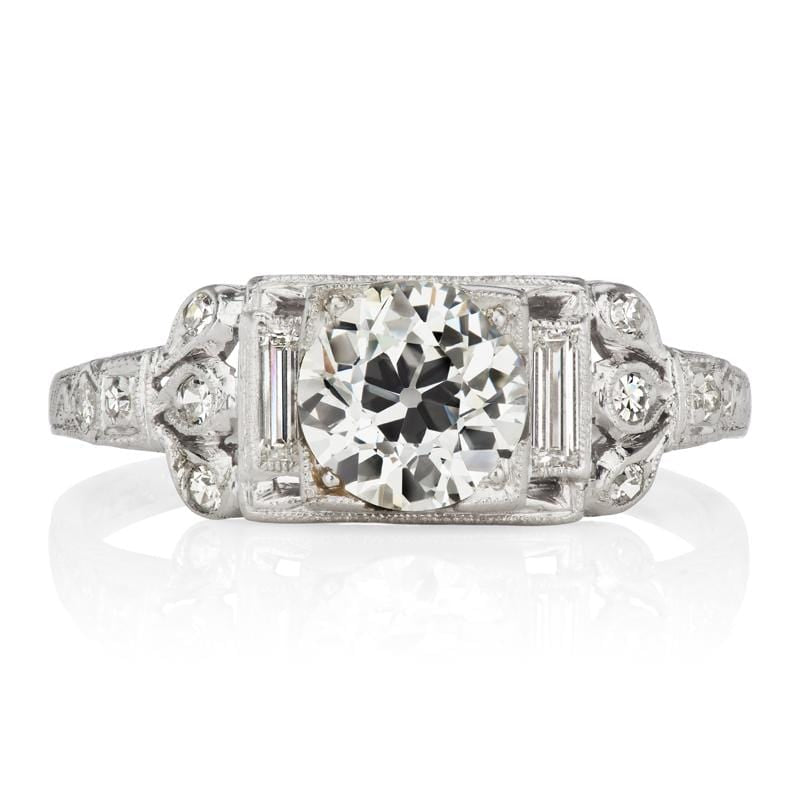 Art Deco Box Set Diamond Engagement Ring