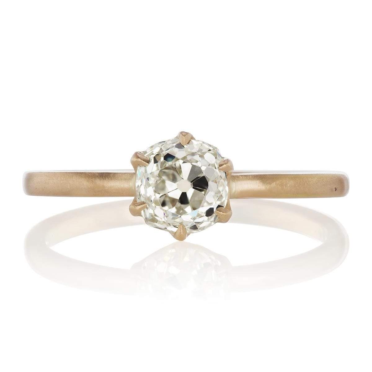 1 Carat Yellow Gold Diamond Solitaire Engagement Ring