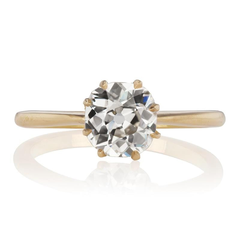 Solitaire Engagement Ring with Tapered Band