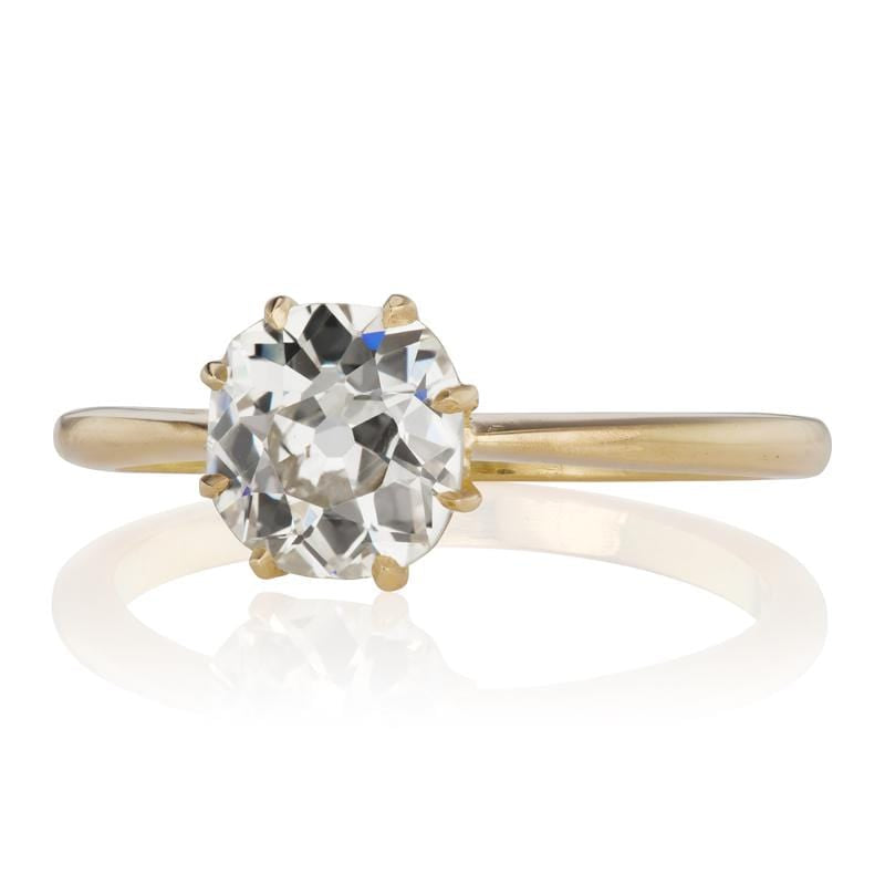 1.11ct old mine cut diamond diamond engagement ring