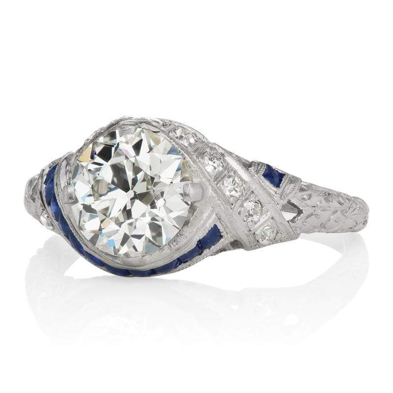 1.13ct old European cut diamond engagement ring