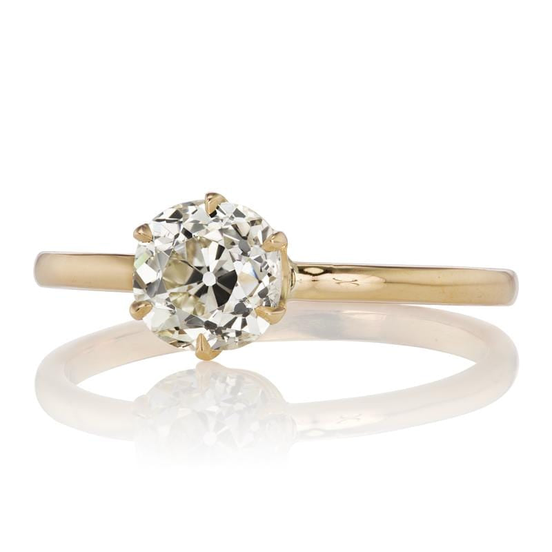 1.14ct old mine cut diamond diamond engagement ring